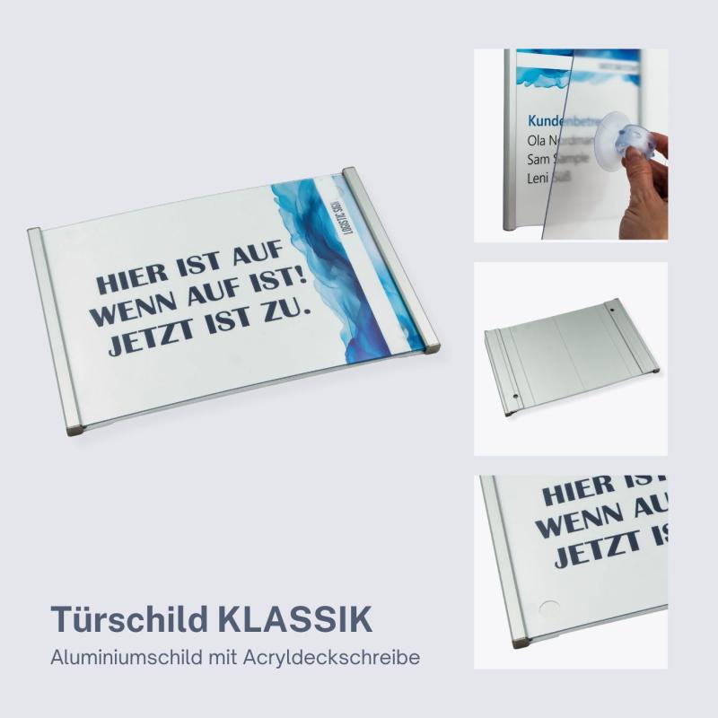 Türschild Klassik Din A5 quer